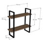 Hanah Home Estantería de Pared Roble Zafiro y Negro